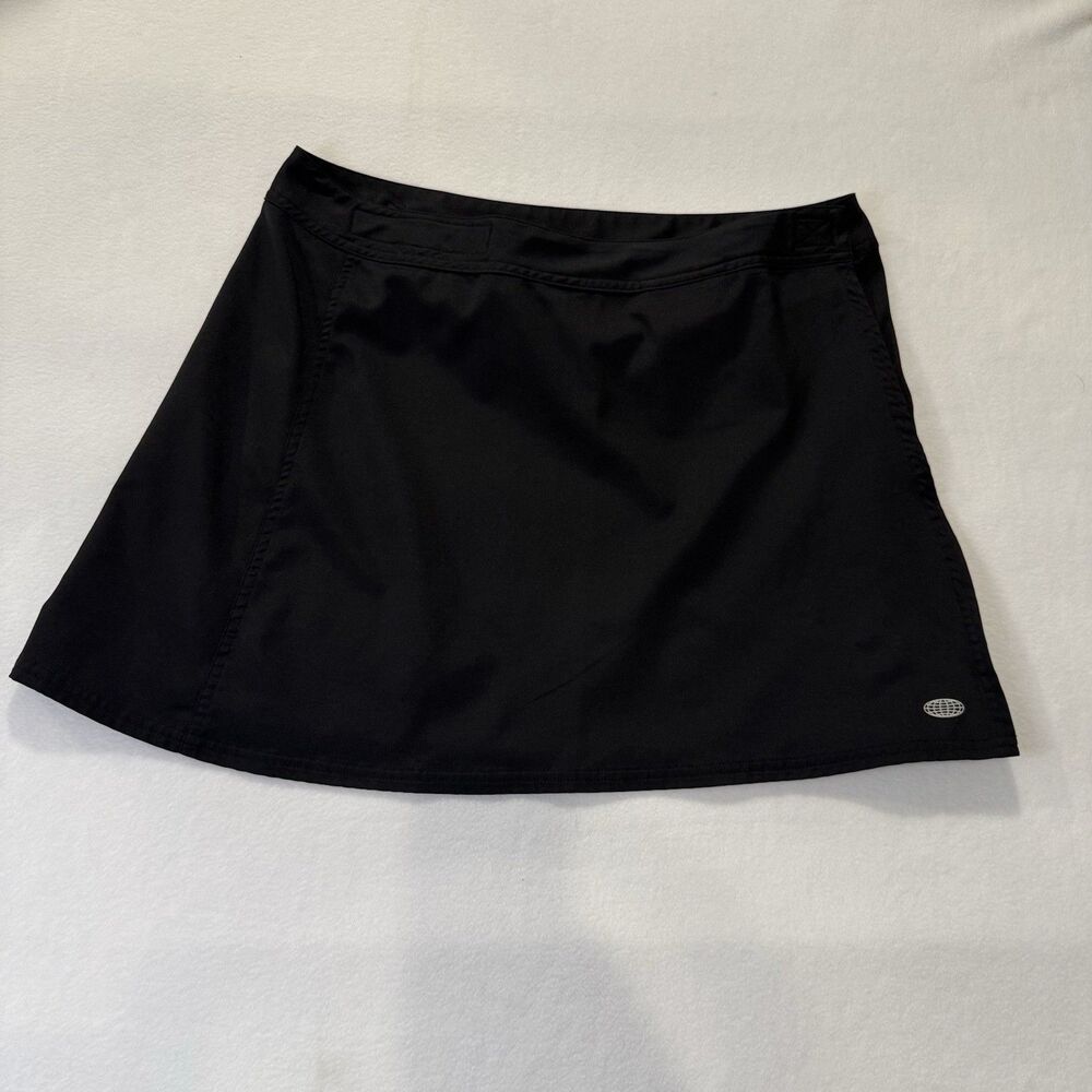 Reel Legends Black Wrap Skirt Size L Quick Dry